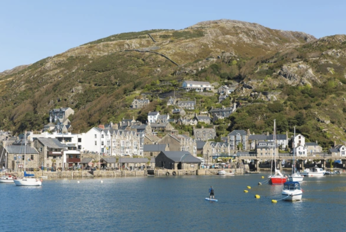 the sea front at barmouth