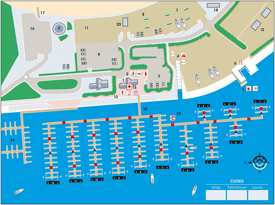 map of the marina